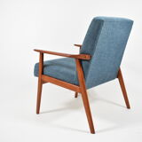 Fauteuil original « Snieżnik » années 1960, bleu