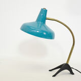 Turquoise modernist lamp from the 50