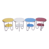 Restored Bauhaus Small Table, Kovona, Spruce, Chrome, Czechia, 1930s