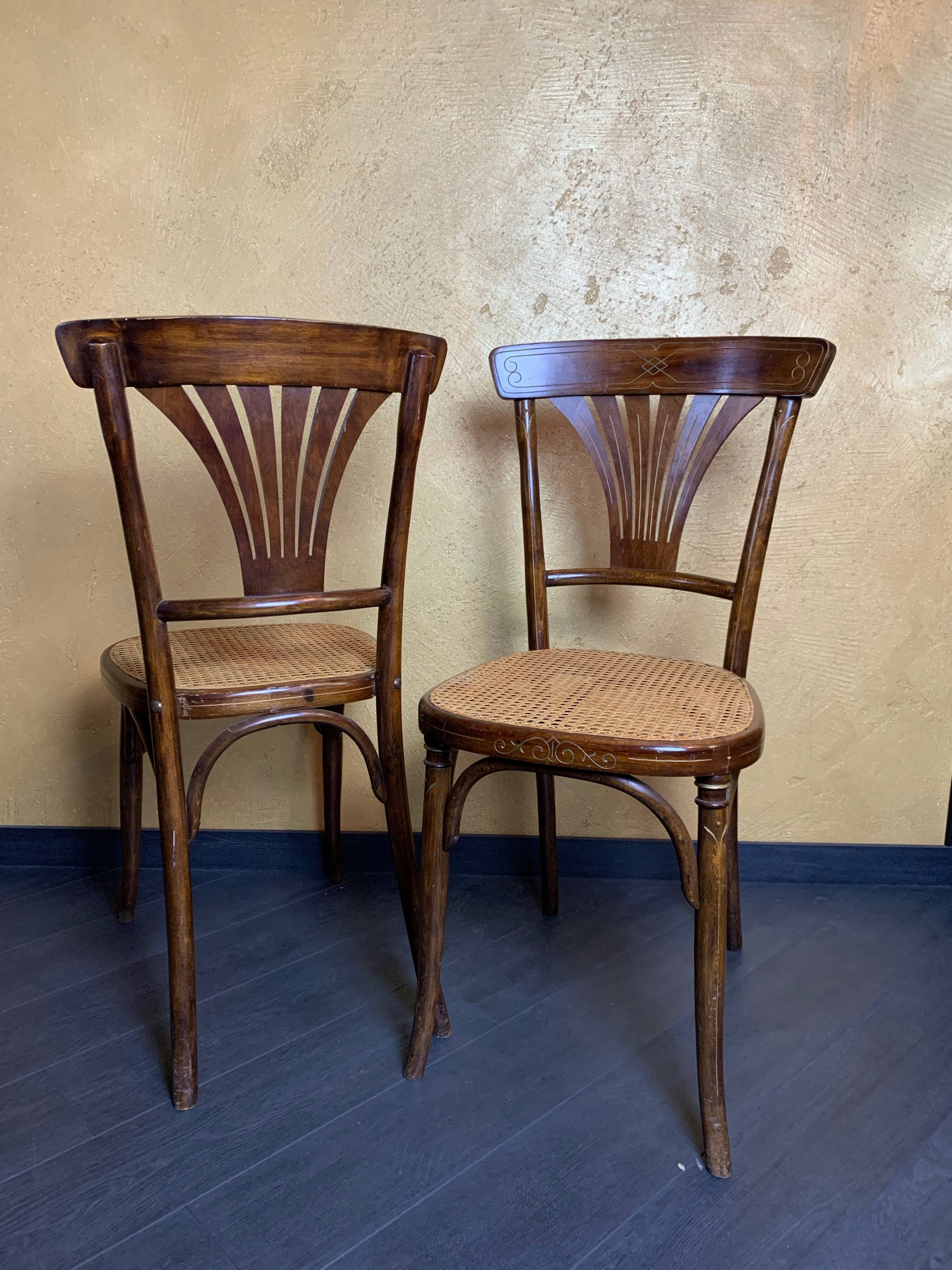 Pair of Art Nouveau chairs