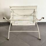 White wrought iron table