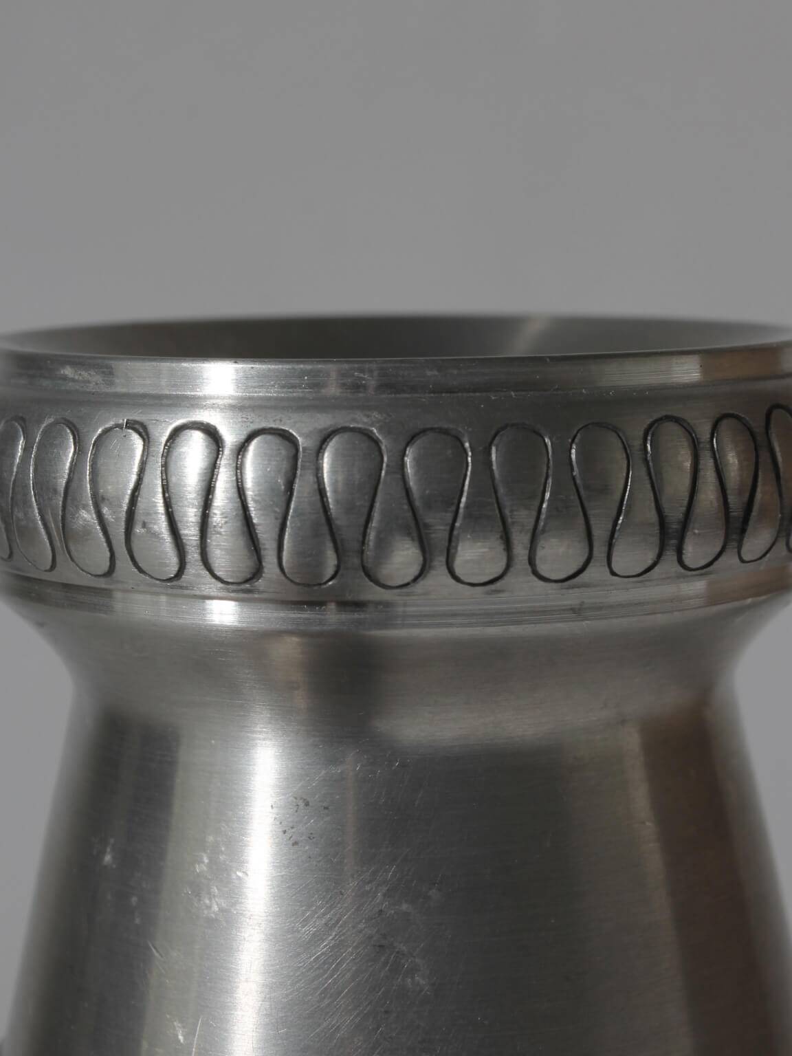 Pewter Candle Holders Set From Haugrud Norway, 1950s