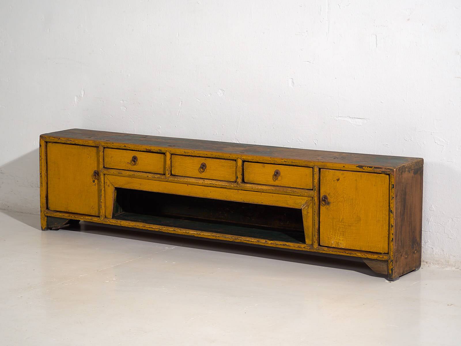 Antique yellow TV cabinet (c.1900)