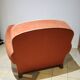 Red satin club armchair