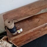 Compartmentalized old wooden chest