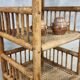 Vintage bamboo rack etagere