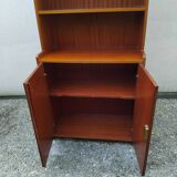 Vintage Scandinavian school teak bookcase