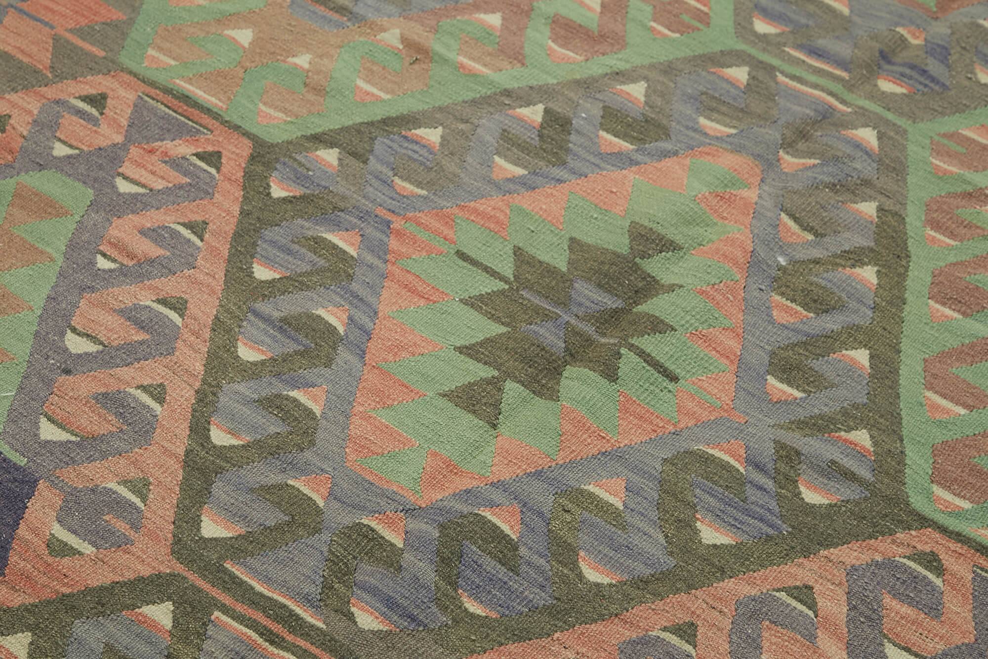 Turkish Handmade Vintage Anatolian Kilim 167 cm x 330 cm