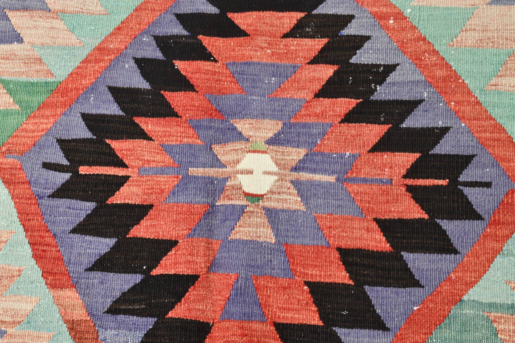 Turkish Nomadic Design Kilim Rug, Oushak Area Rugs 6x8, 170x255 Cm