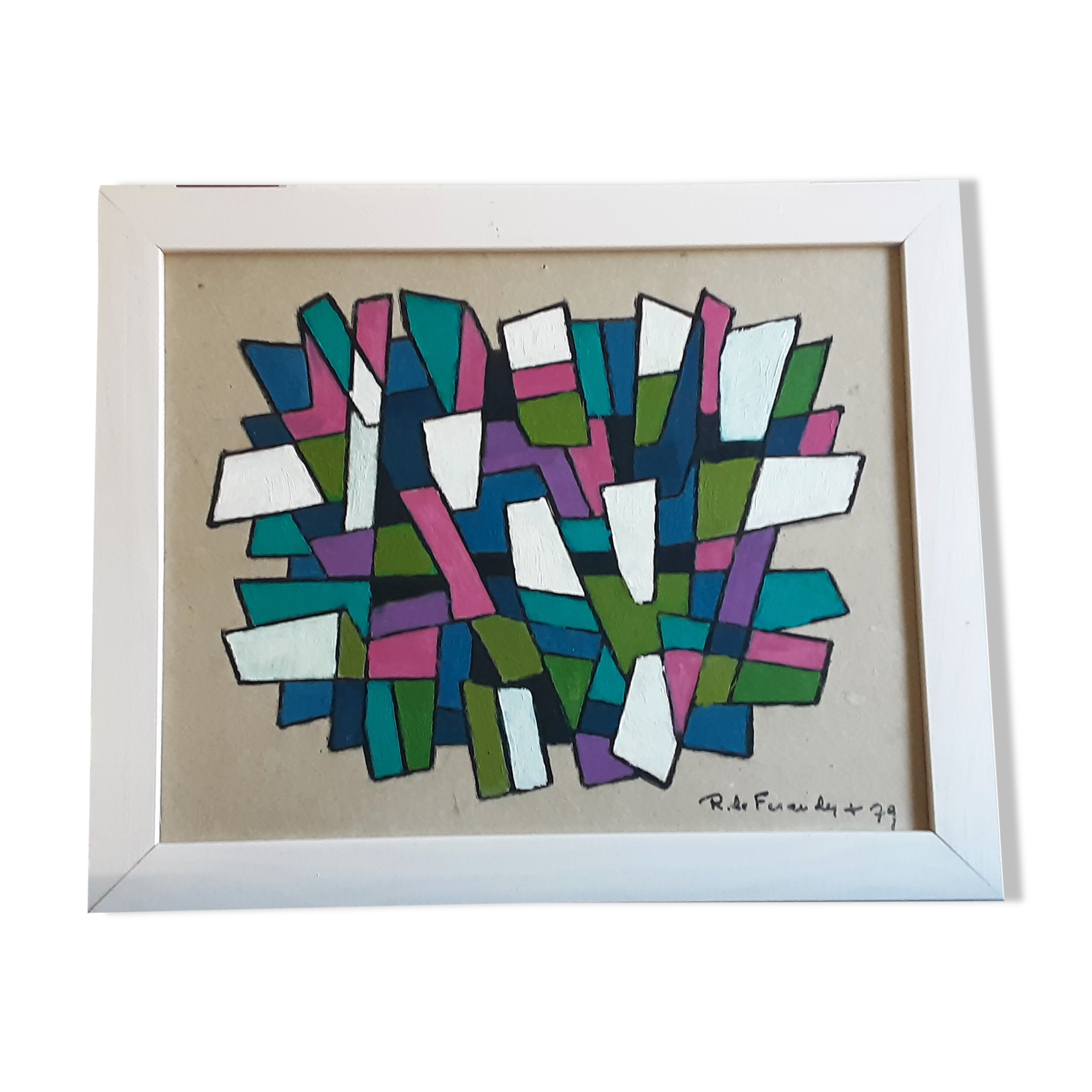 Abstract composition 70's by Robert de FERAUDY 1979