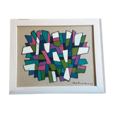 Abstract composition 70's by Robert de FERAUDY 1979