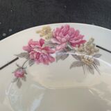 Porcelain serving dish pattern art deco peonies