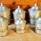 Série gigogne 6 pots épices années 40/50