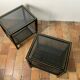 Paire de tables d’appoint vintage 70 Pierre Vandel