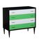 Vintage beech veneer commode with marble effect glass top, Italy, 1950s.