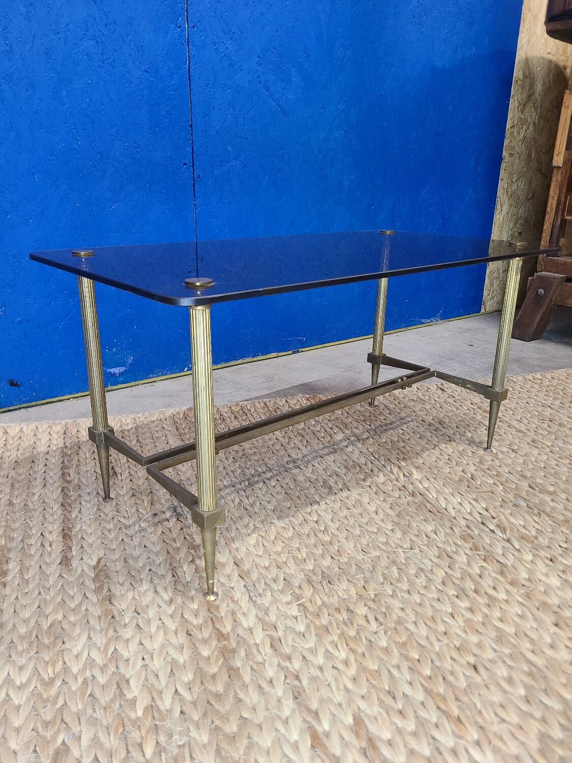Smoked glass coffee table circa 1970