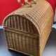 Panier cage osier/rotin de transport voyage pour chat, animaux