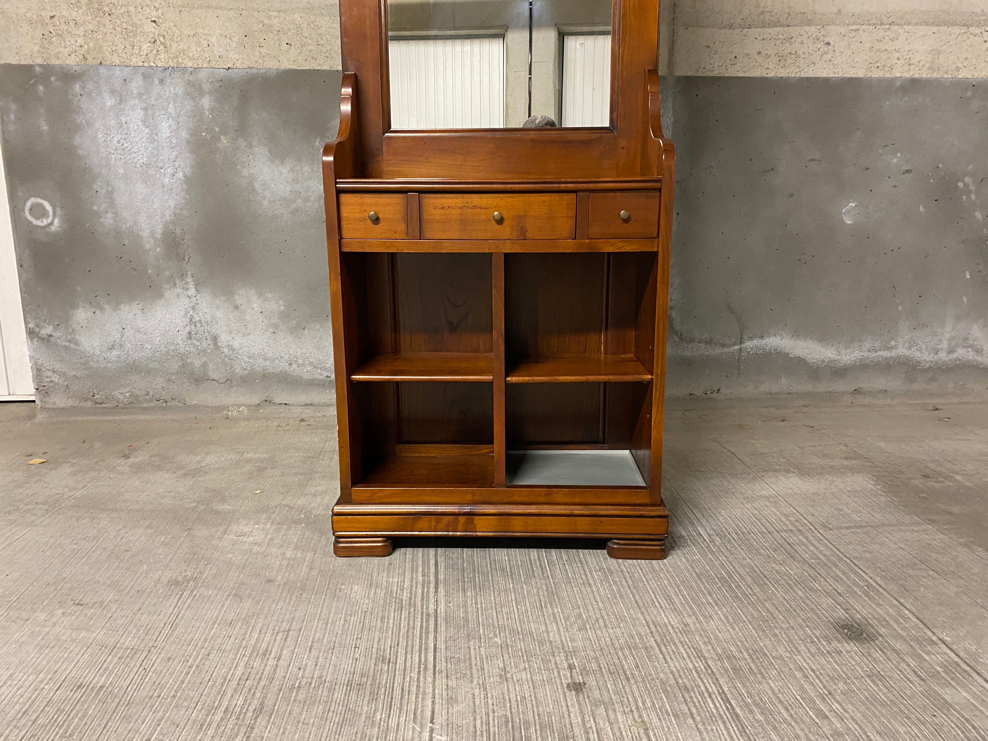 vintage 1970s walnut entrance locker room