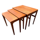 Scandinavian teak nesting tables