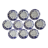 Service of 10 Plates, design by Yves Blayo Paris, 80s, 21 cm