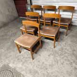 Scandinavian vintage solid teak chairs ulferts sweden 1960