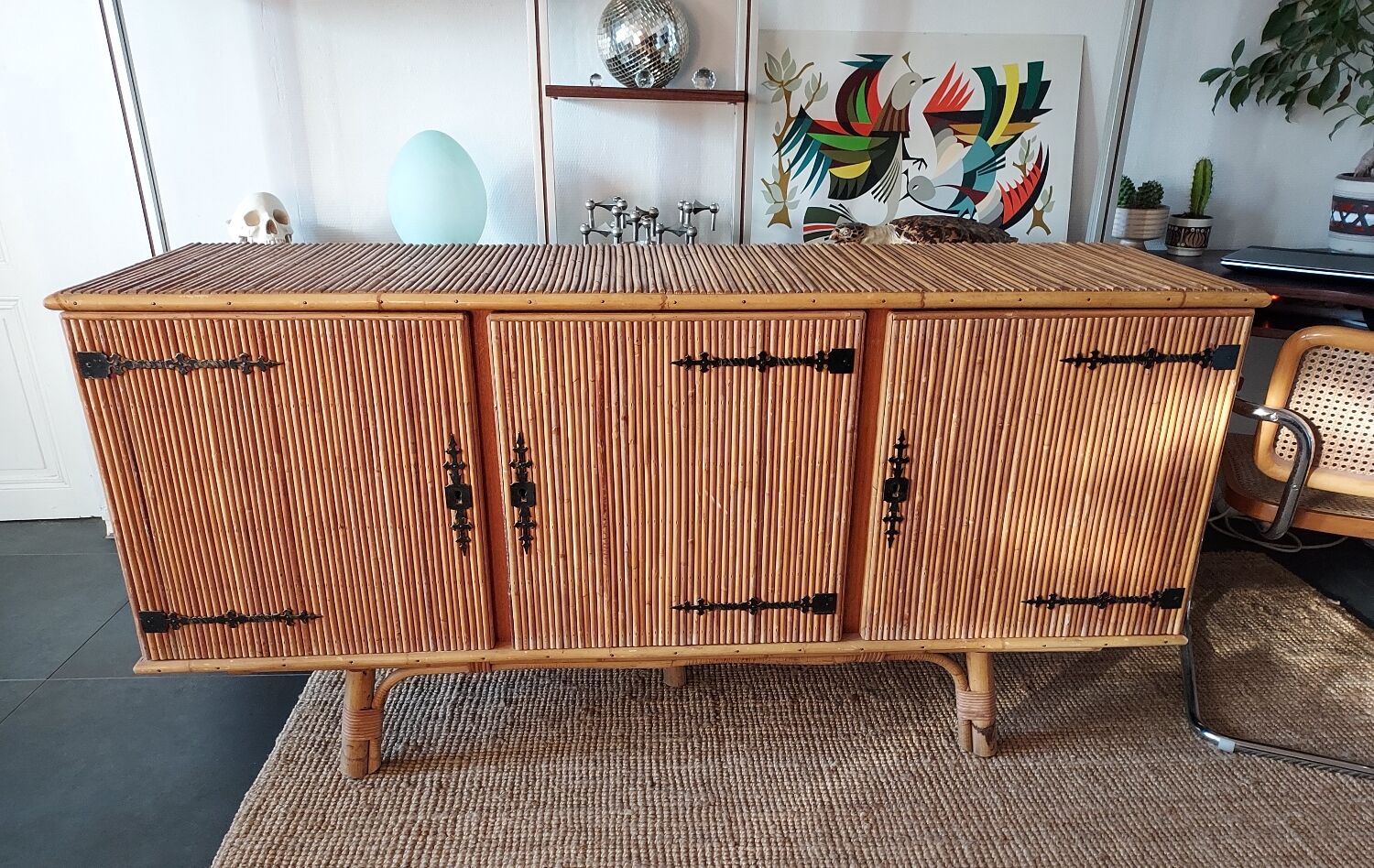 Rattan sideboard