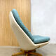 Vintage design swivel chair and ottoman