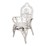 Vintage bamboo, rattan armchair with armrests, 1950s