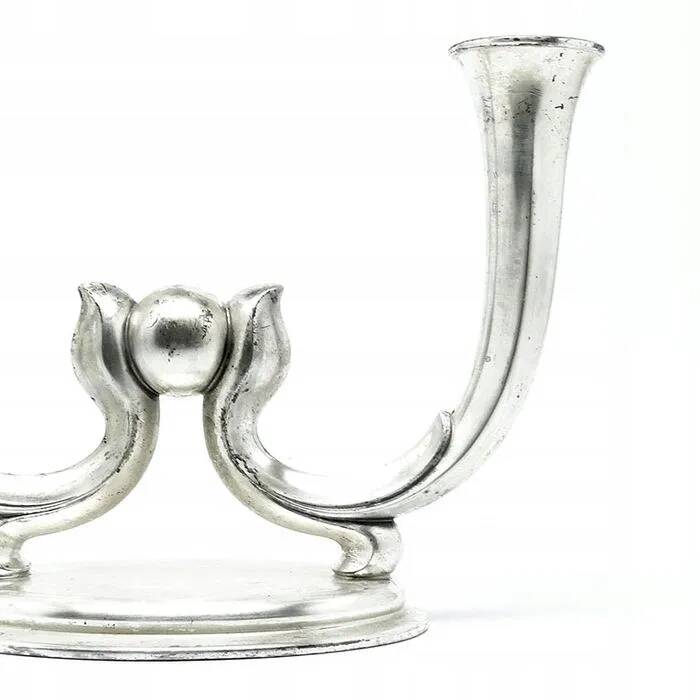 Ac8 wmf - art deco double-arm candle holder formism