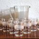 Service 12 verres et pichet granités vintage 1950s
