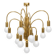 Vintage gold chandelier pendant lamp from the 1970s