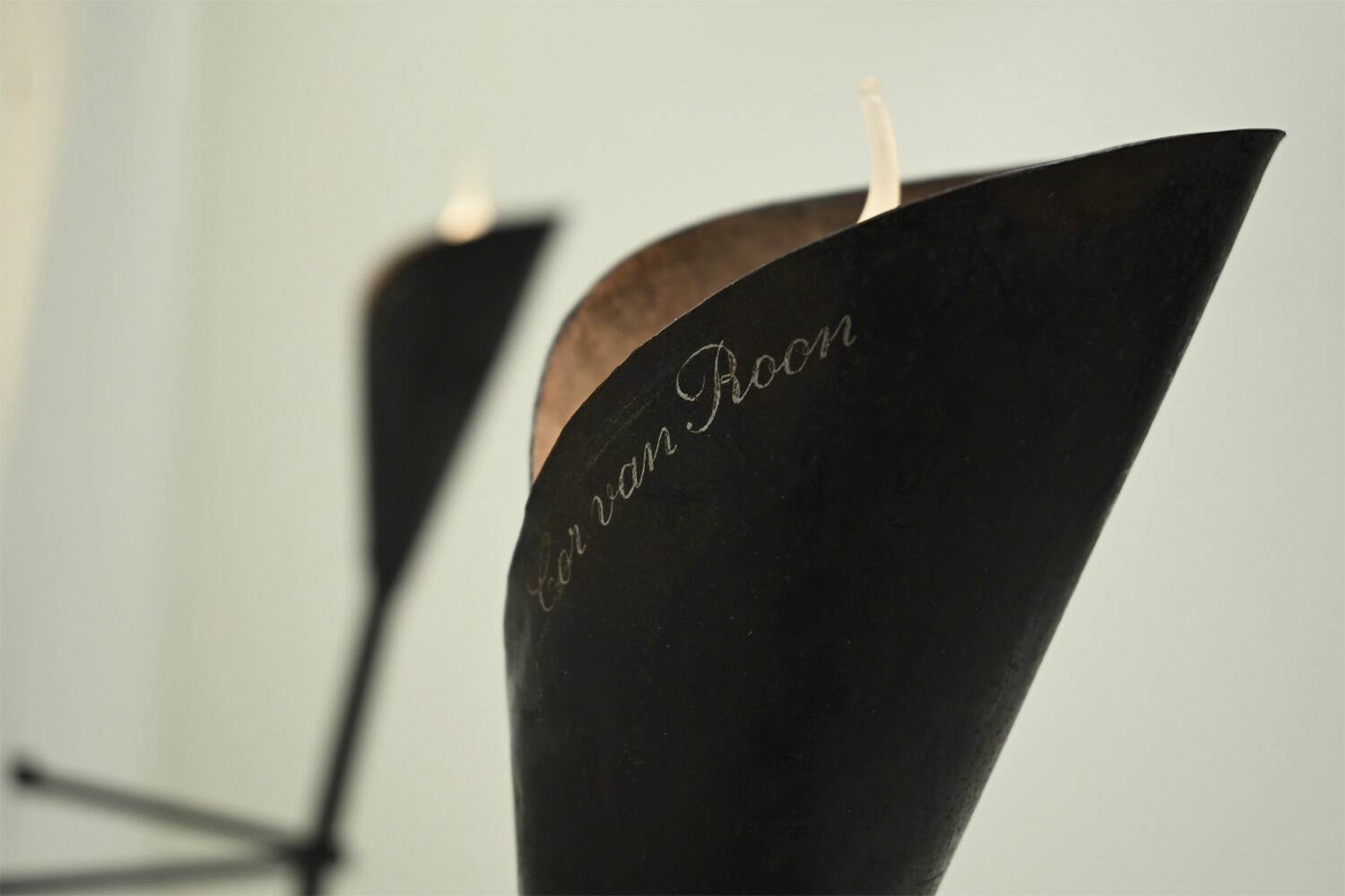 Set of 2 brutalist wall / floor lamps, 1980s The Netherlands.