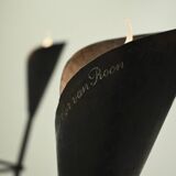 Set of 2 brutalist wall / floor lamps, 1980s The Netherlands.