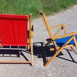 Pair of vintage folding armchairs plideal - 60s