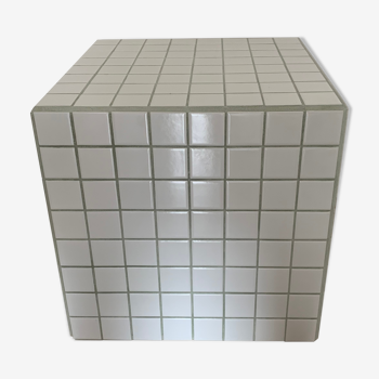 Cube bout de canapé carrelage mosaïque