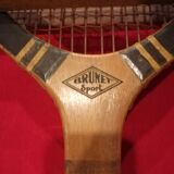 Old wooden tennis racket