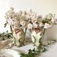 Pair of slipware vases, art nouveau fireplace decoration