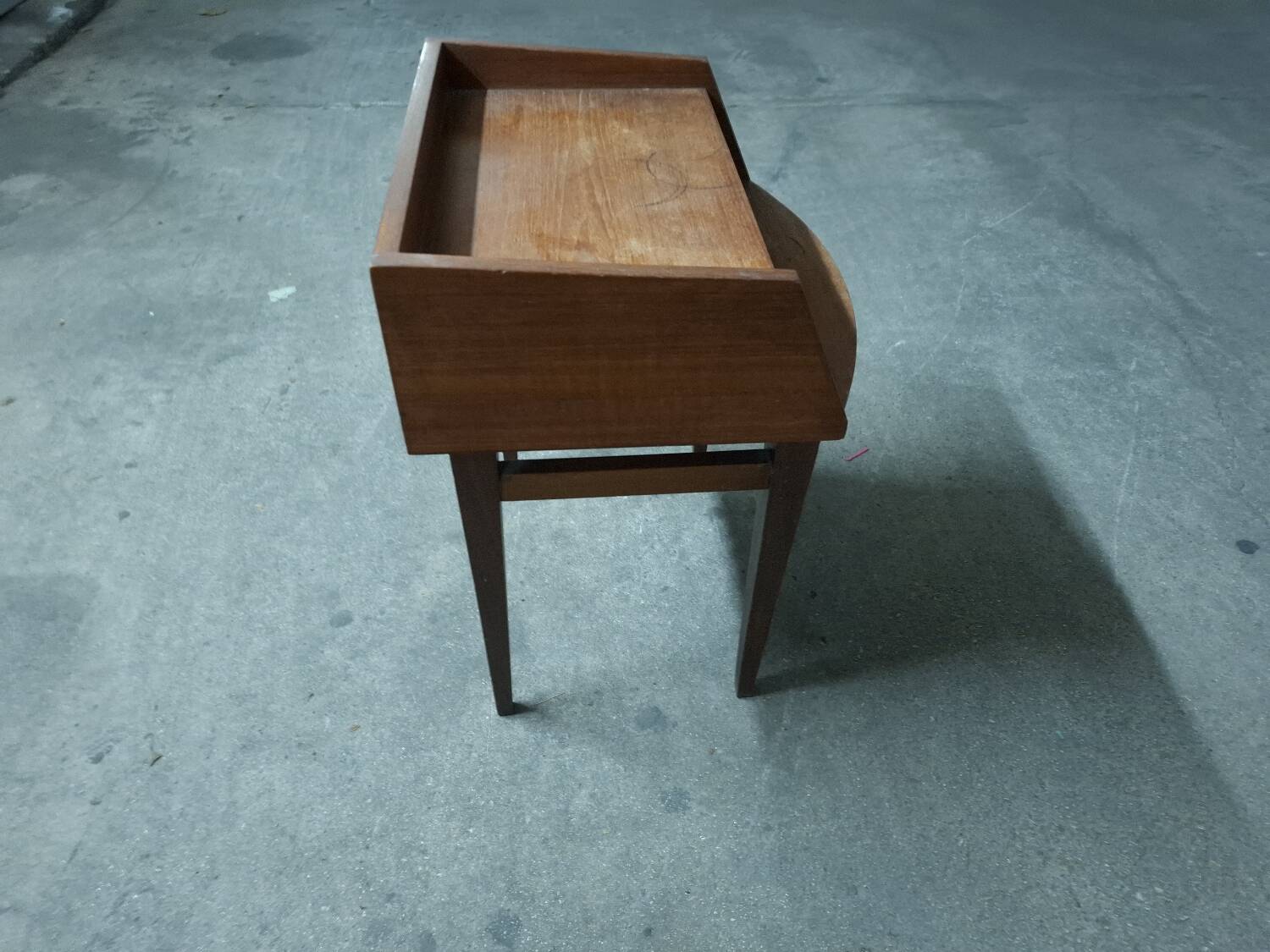 Scandinavian teak bedside table (2 available)