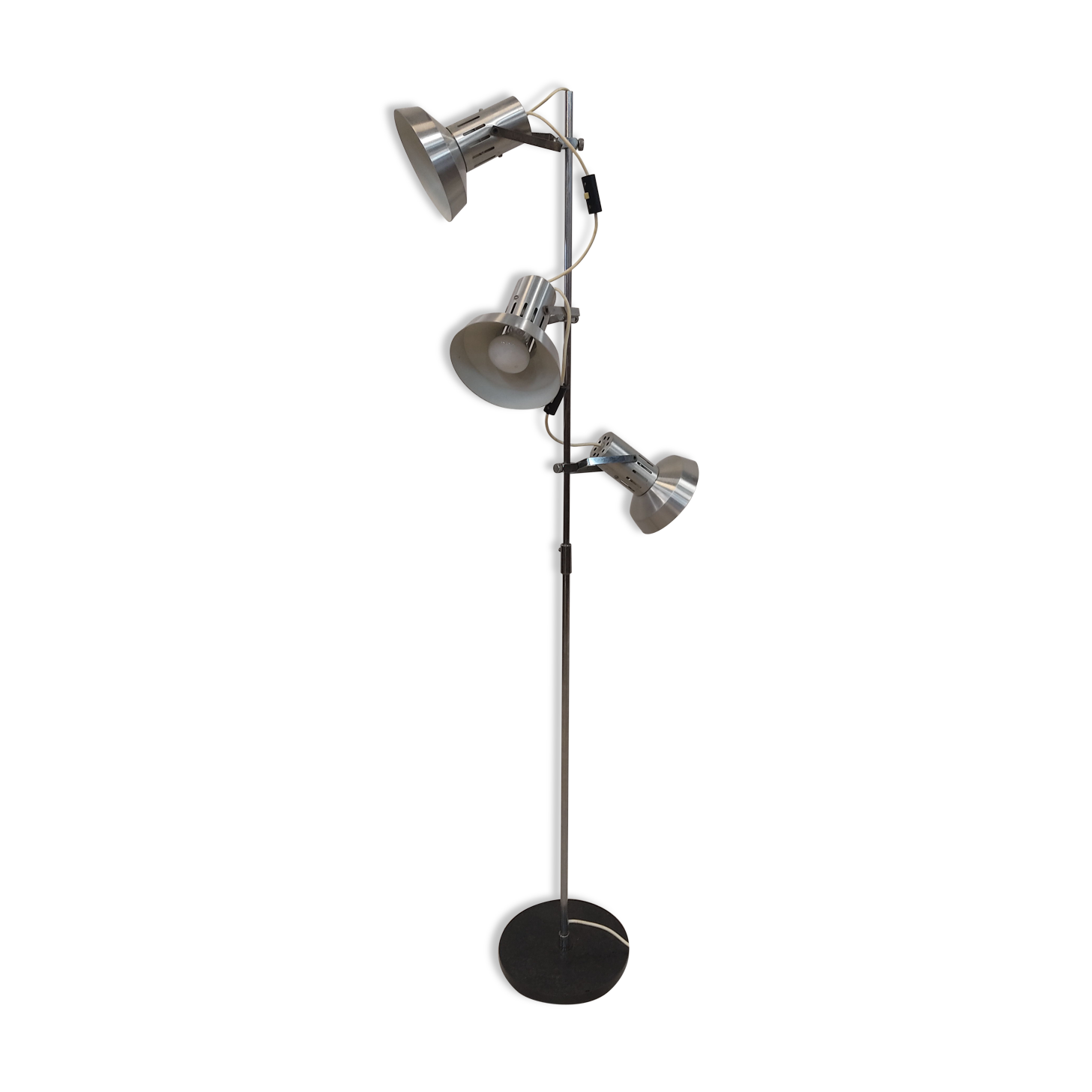 Floor lamp 3 spots vintage 70s chrome