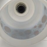 Vintage pendant lamp in seventies screen-printed opaline