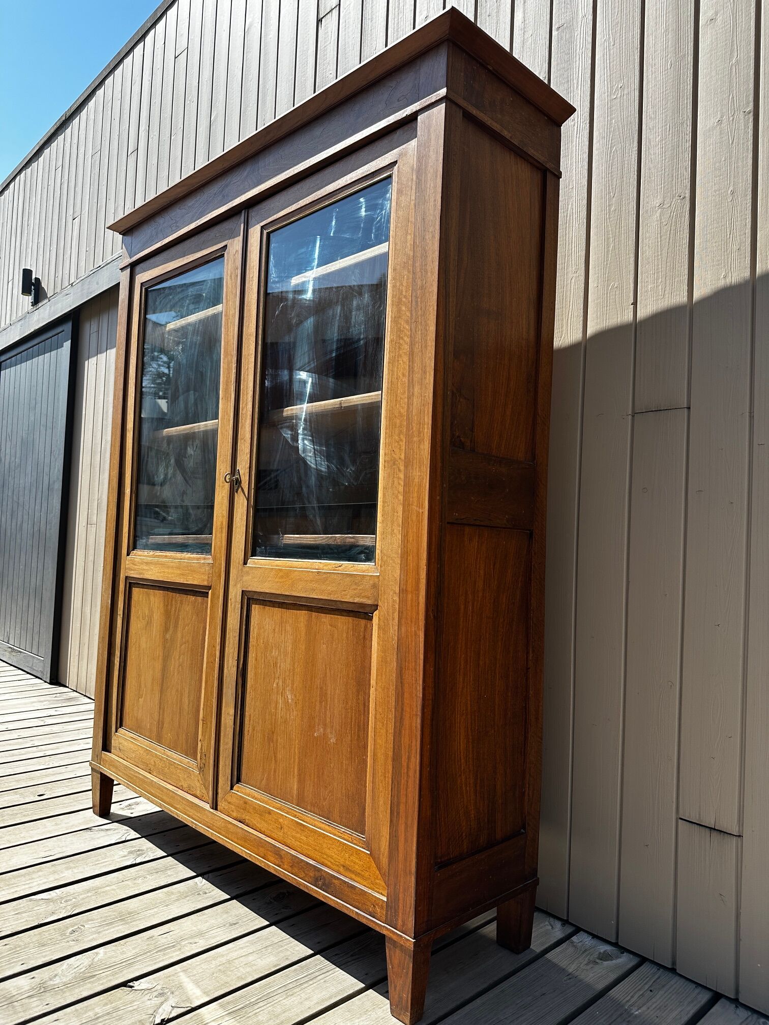 Walnut display cabinet