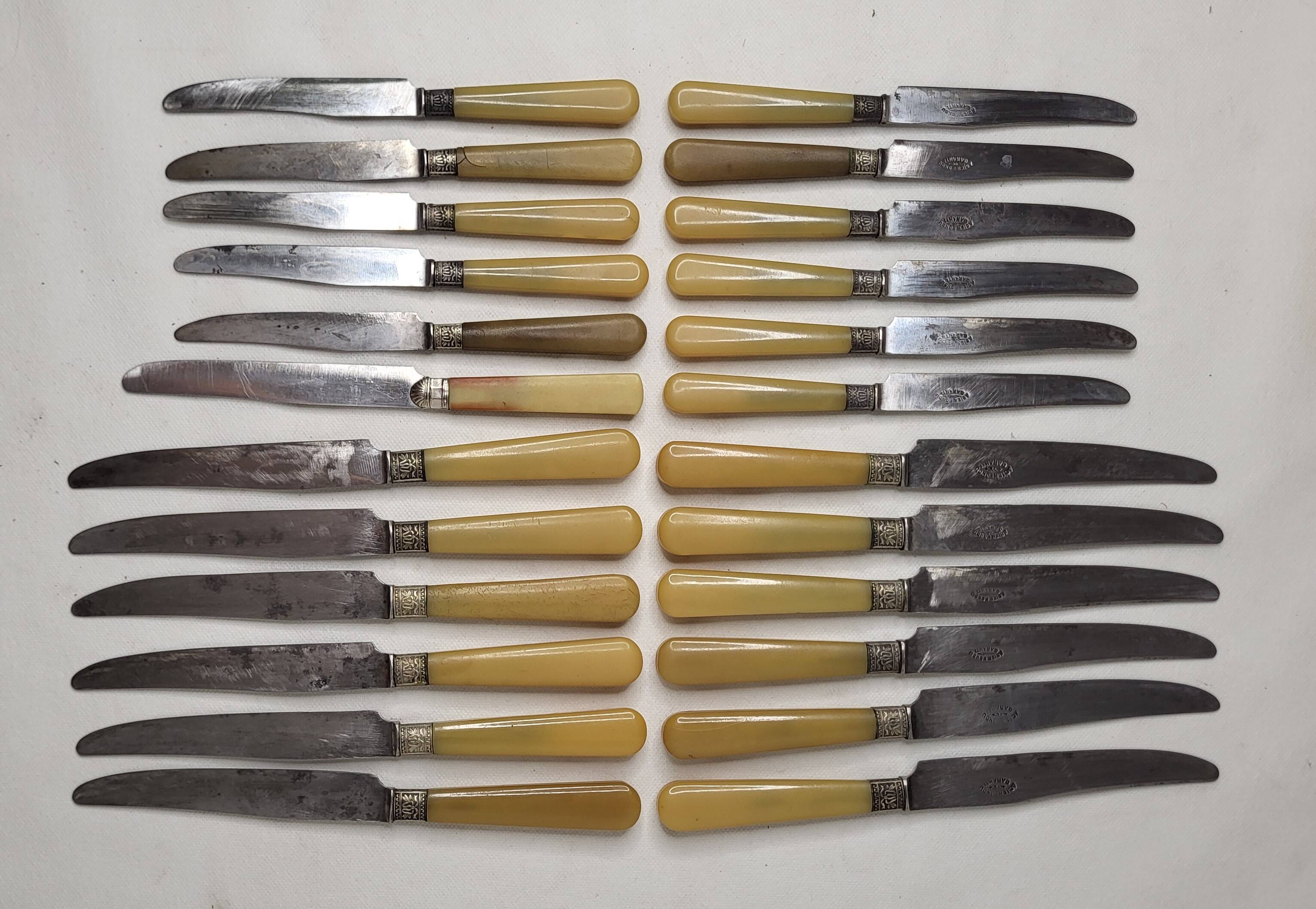 24 Art Deco Bakelite Handle Knives