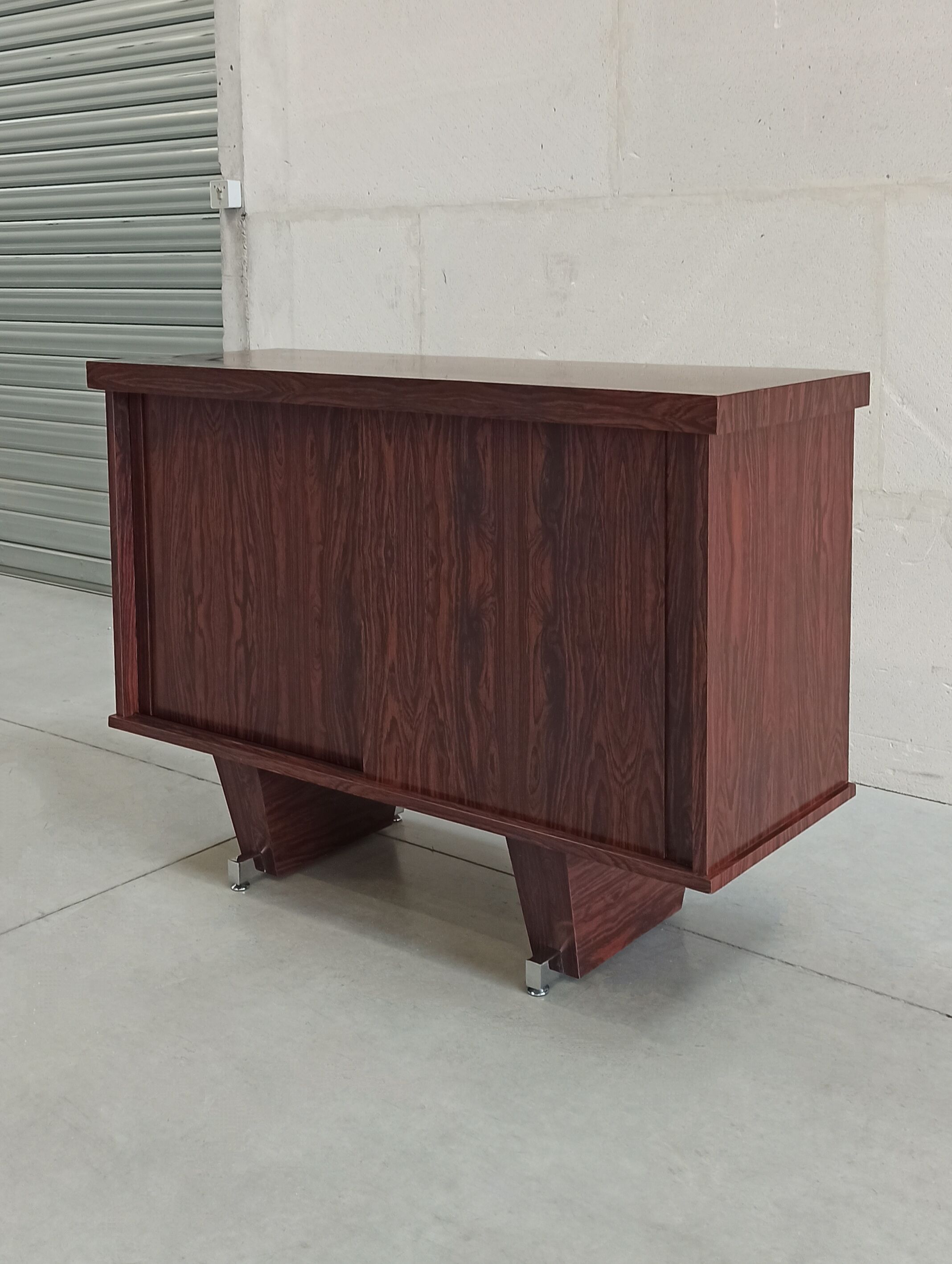 Rosewood and chrome sideboard, 60's