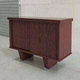 Rosewood and chrome sideboard, 60's