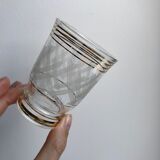 Set of 6 engraved cups and golden spirals 50-60s