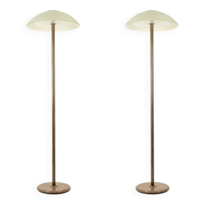 Andrée Putman Paire de lampadaires de style Art Déco. Vers 1980
