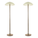 Andrée Putman Pair of Art Deco style floor lamps. Circa 1980