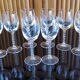 Set of 10 cut crystal liqueur glasses with twisted base and Arques crystal spikes