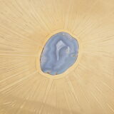 Etched Brass coffee table with Agathe Stones in the style of Lova Creation