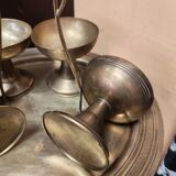 Vintage brass boho style aperitif server